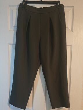 free press Olive Green Tailored Trousers
